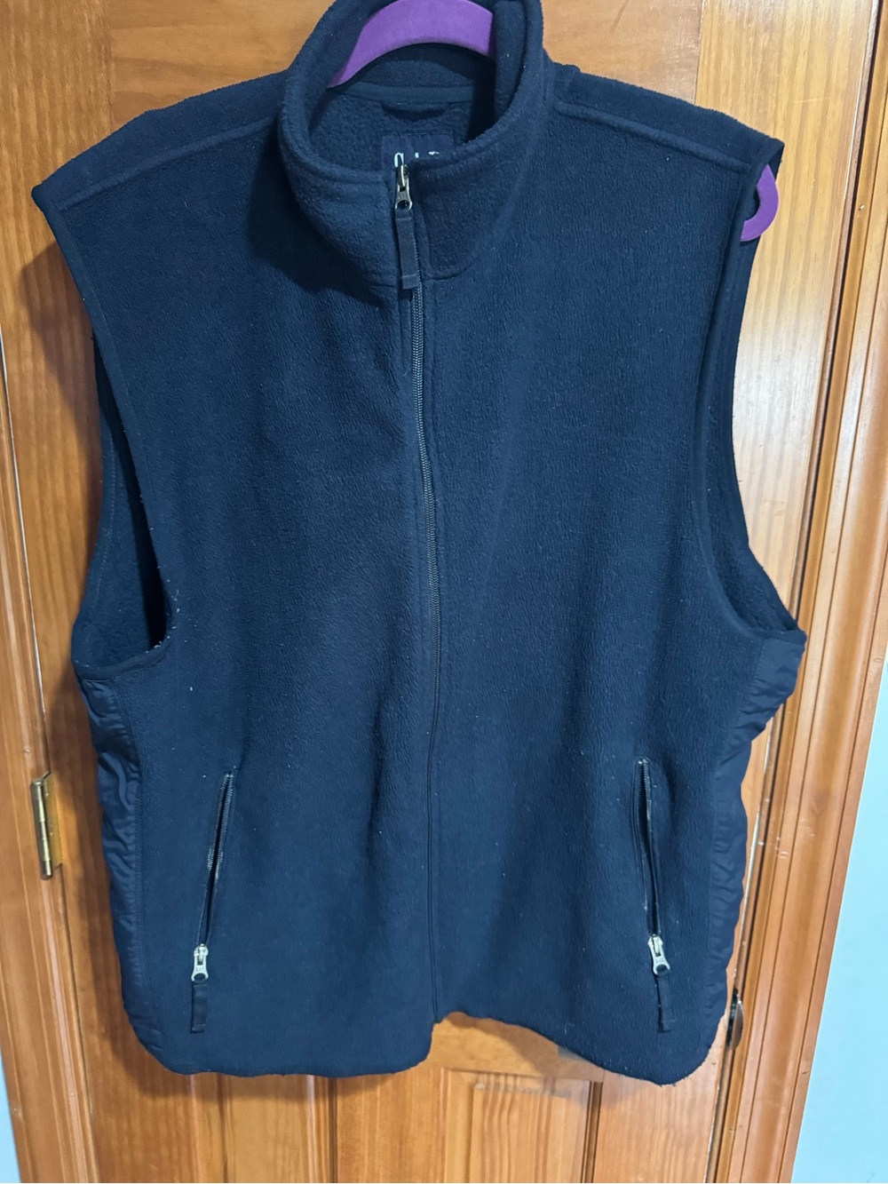 Classic navy Fleece Vest - Women's Zip Front